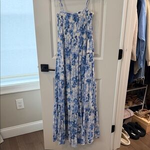 Abercrombie & Fitch Blue and White Floral Maxi Dress